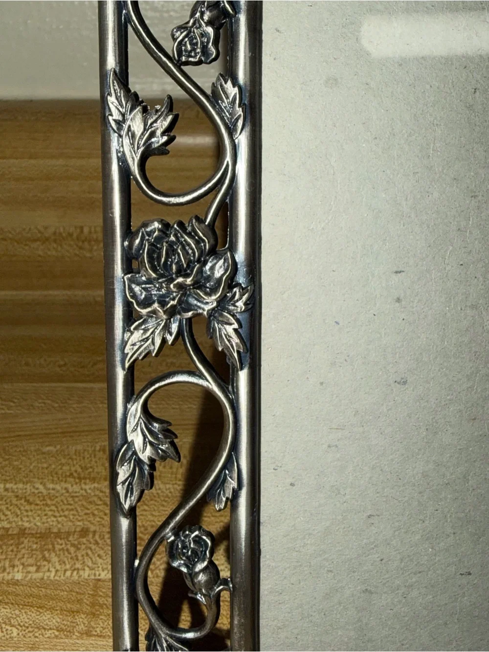 Vintage pewter Ornate Silver Floral Picture Frame - Set of 2 5x7